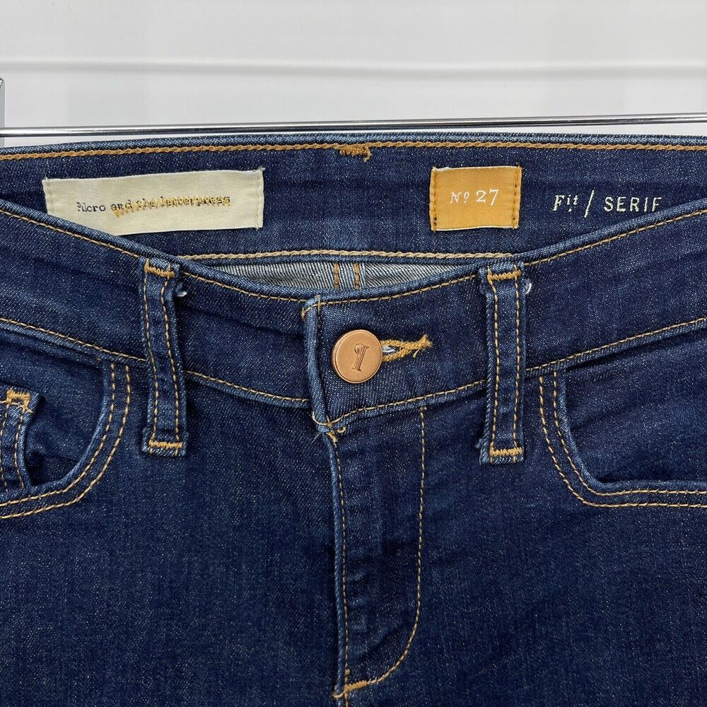 Anthropolgie Pilcro And The Letterpress Size 27 Serif Queen Bee Skinny Jeans - Picture 9 of 11
